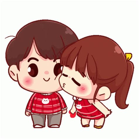 cheek kiss gif|cute animated kiss gif.